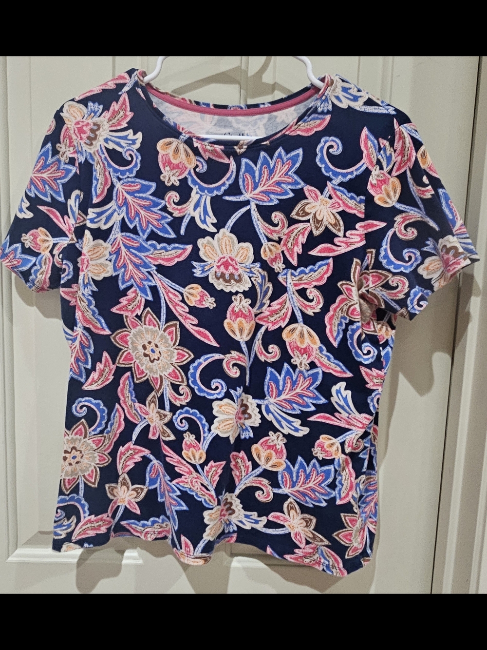 Croft & Barrow Floral Print Women Top Size Large